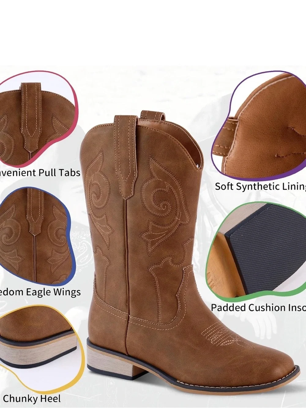 RLW Kids Cowboy Boots for Boys